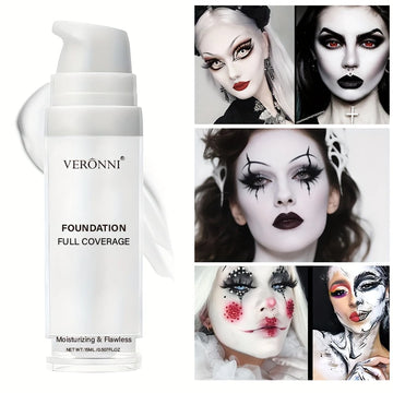 Pure White Liquid Foundation for COS stage Makeup Long-lasting concealer Mixable Pure White Foundation Adjuster Lighten&Brighten