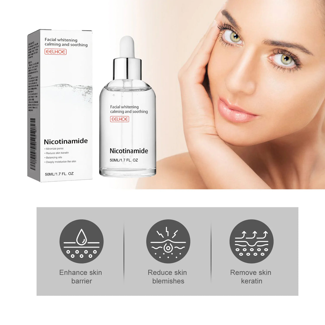 Nourishing Face Serum Shrinking Pores Brightening Skin Rejuvenation Eye Bags Removing Dark Circles Moisturizing Facial Essence